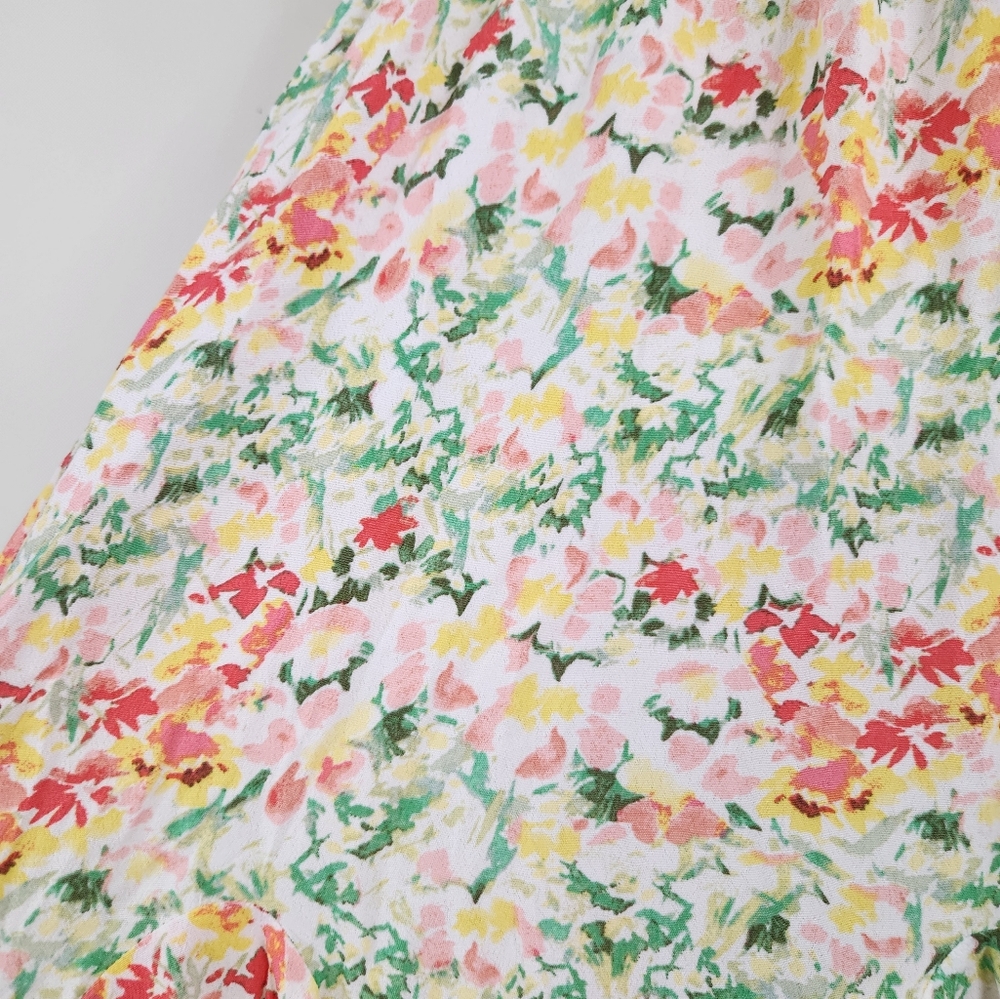LOFT Floral Ruffle Skirt - Multicolor - Picture 5 of 8